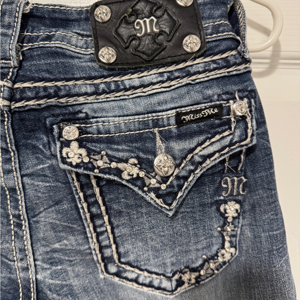 Miss Me Dark Blue Embellished Jeans JP5800B